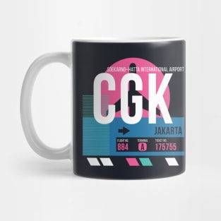 Jakarta (CGK) Airport // Sunset Baggage Tag Mug